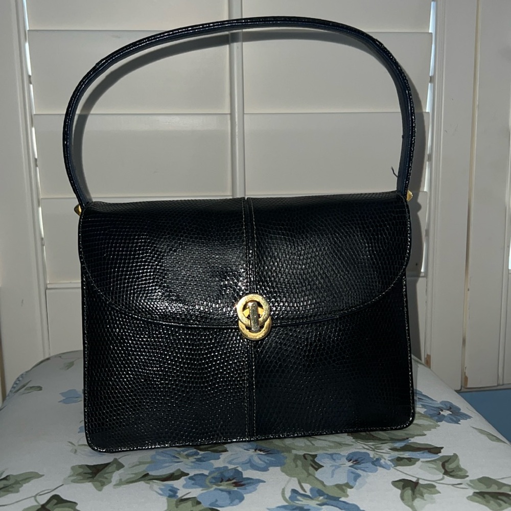 Bellestone Elegant Black Leather Hand Bag
